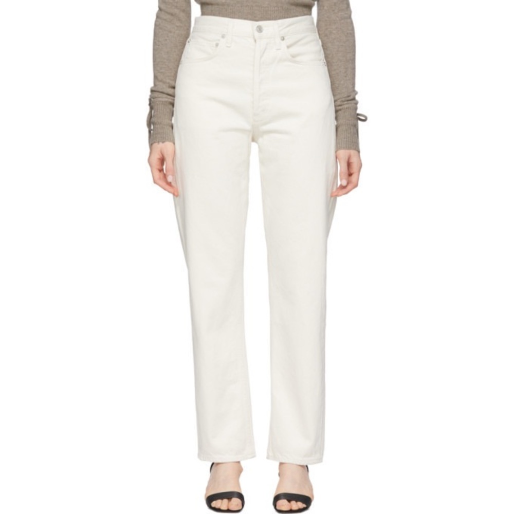 Agolde White 90s pinch waist jeans